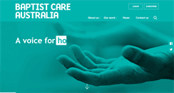 Desktop Screenshot of baptistcareaustralia.org.au