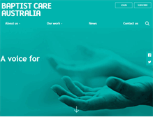 Tablet Screenshot of baptistcareaustralia.org.au